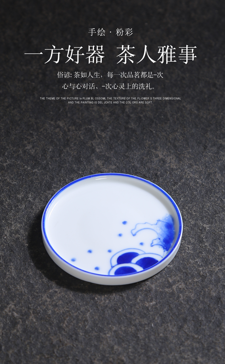 Hand - made ceramic cups insulation pad creative Japanese teacup saucer plate mat tea cup tea accessories tea set