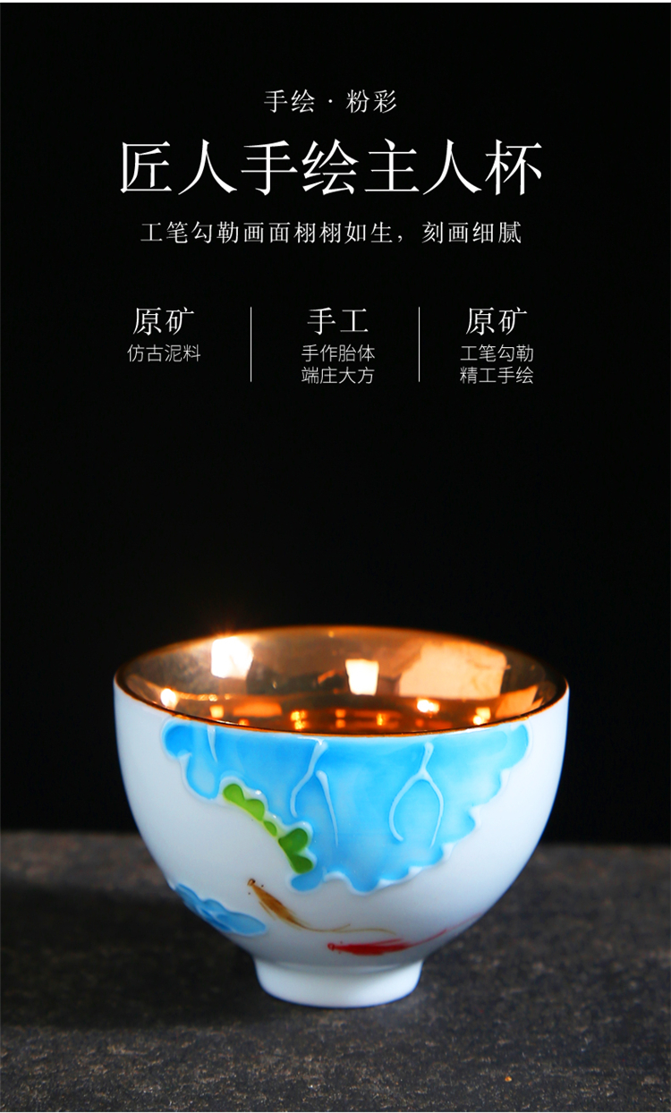 Hand made blue and white porcelain ceramic cups kung fu small single CPU master cup tea sets tea cups to use sample tea cup