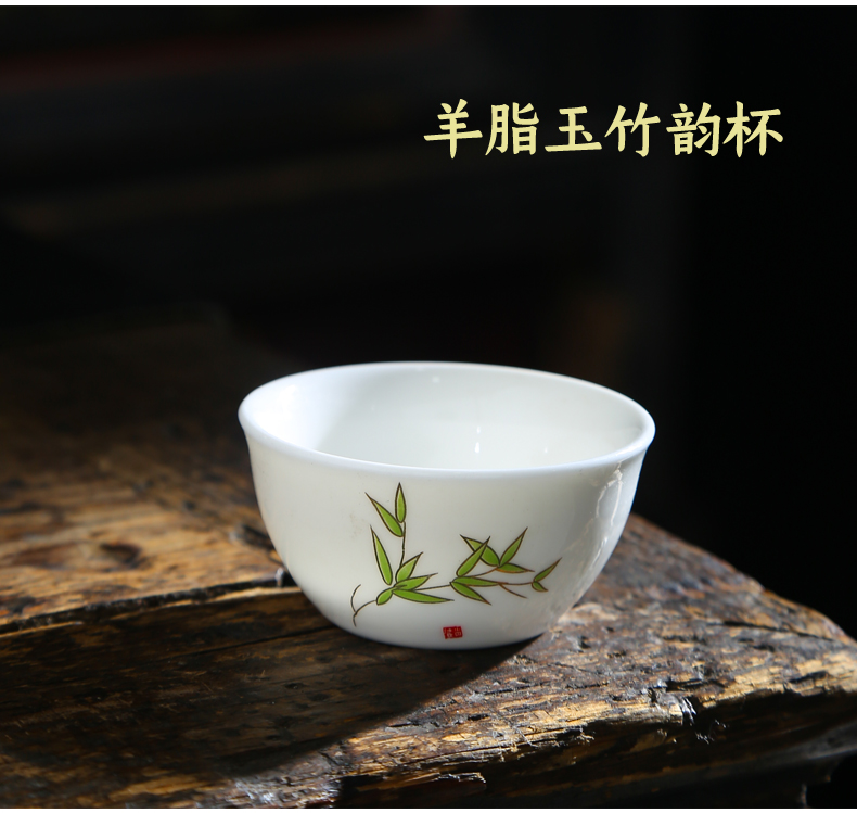 Ceramic cups master cup single CPU kung fu tea set silver cup 999 sterling silver cup tea tasted silver gilding, sample tea cup