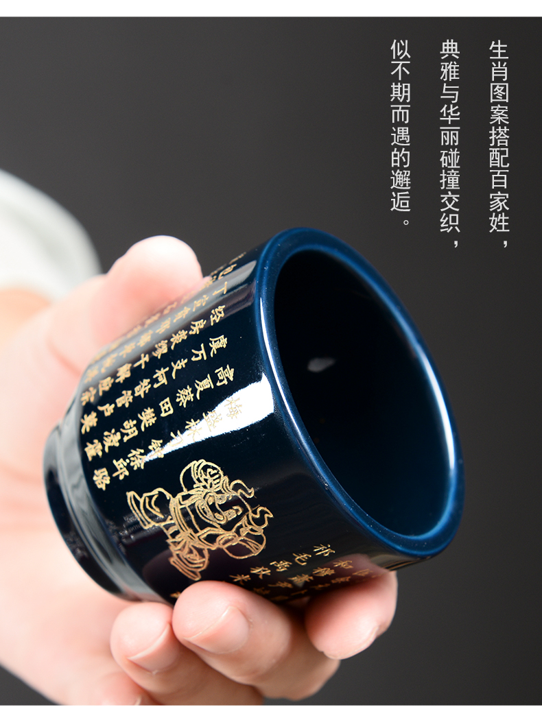 Silver cup Silver 999 ceramic cups peony kung fu tea set bladder tasted Silver gilding master cup sample tea cup, small cup