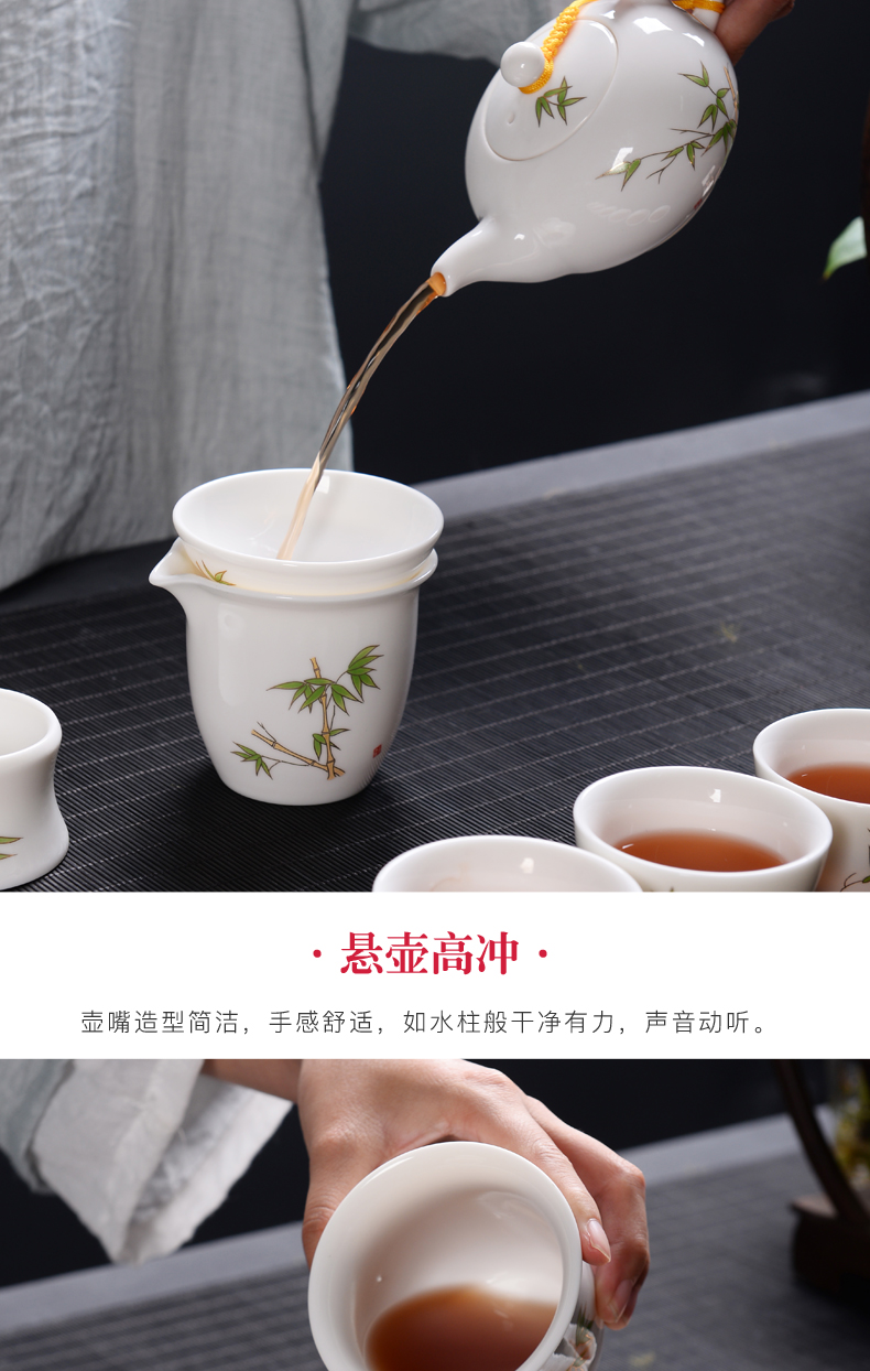 Fujian macro white porcelain bamboo suet jade kung fu tea cups manual personal master sample tea cup ceramic tea cups