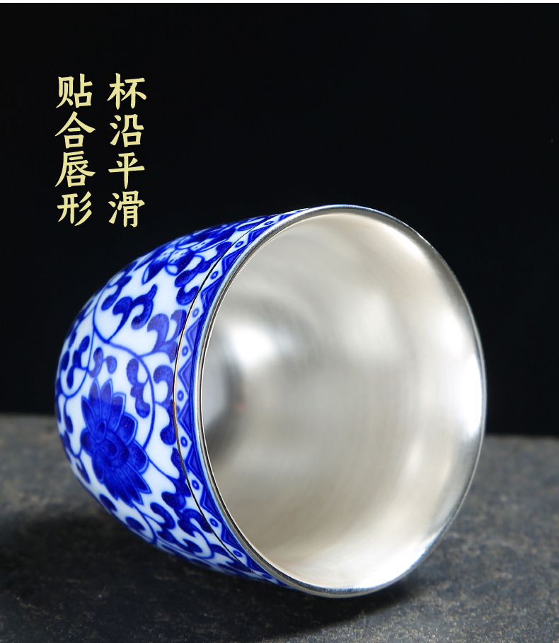 Kung fu master ceramic cups cup sample tea cup for tea cups all hand jingdezhen blue and white porcelain tea set accessories