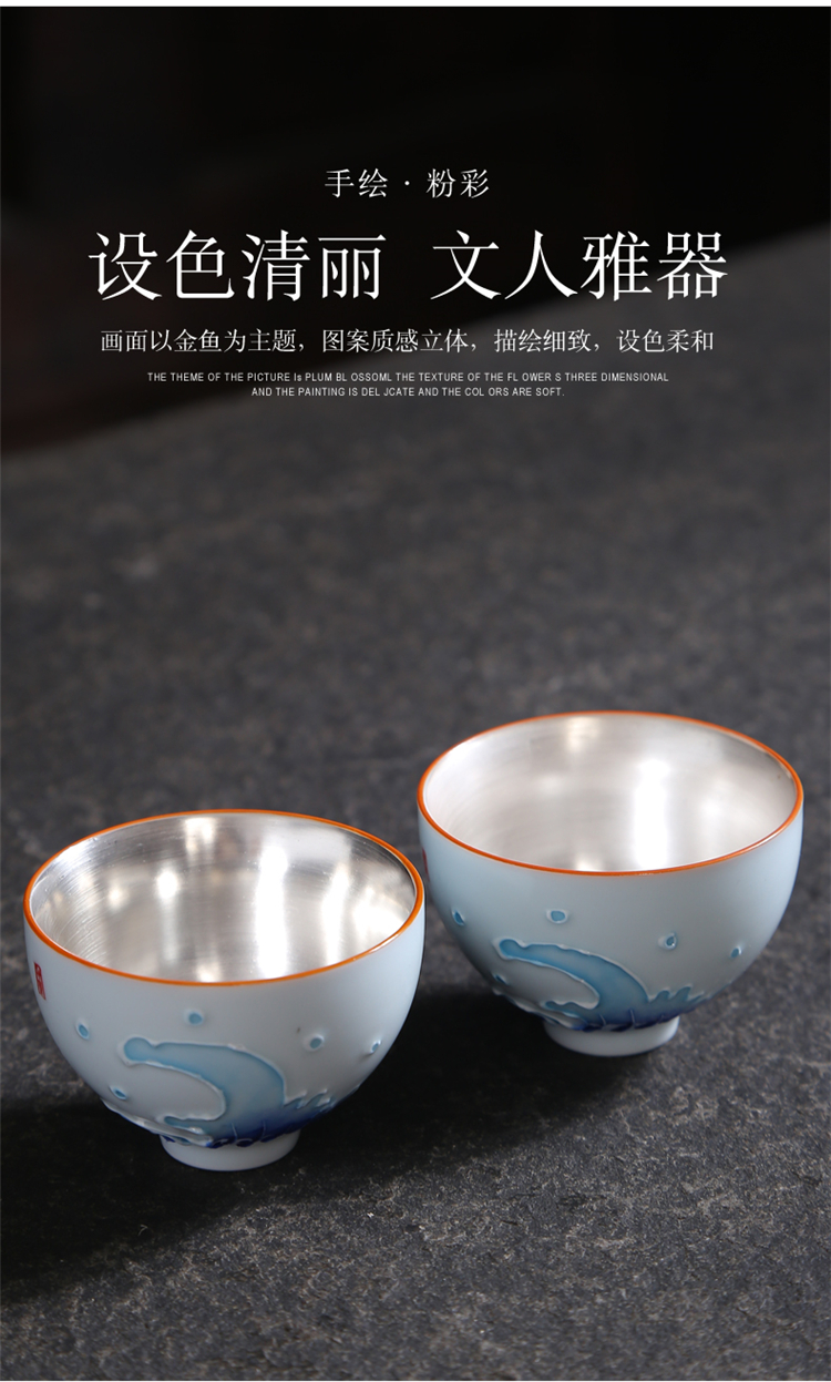 Hand made blue and white porcelain ceramic cups kung fu small single CPU master cup tea sets tea cups to use sample tea cup