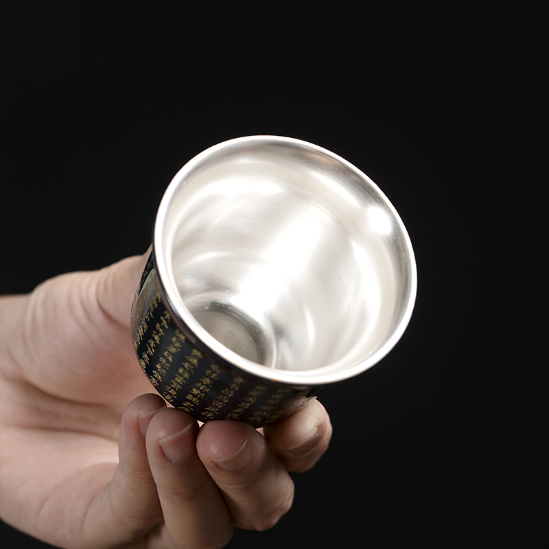 Ceramic cup 999 sterling silver cups household masters cup coppering. As silver violet arenaceous kung fu tea checking gift mugs