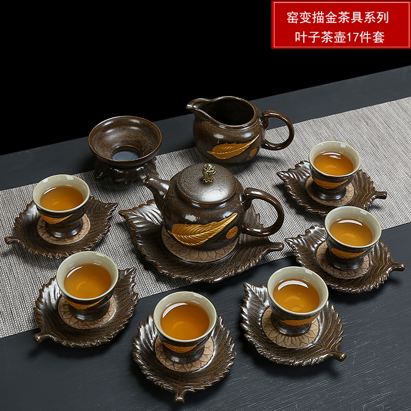 The see colour blue and white porcelain kung fu tea set coarse pottery semi - automatic hand a pot of tea tea set two cup mat accessories