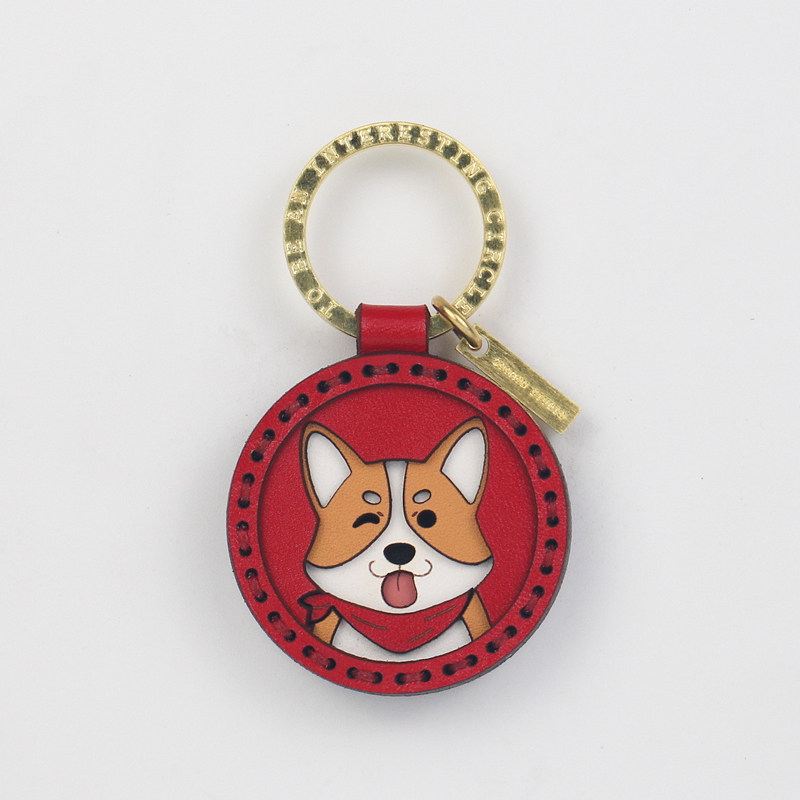 Handmade Original Kirky Car Key Buckle Cartoon Pooch Pendant Duozodiac Lettering Custom Cute Gift