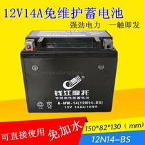 Motorcycle battery 12V14Ah three-wheeled motorcycle special maintenance-free battery Longxin Zongshen Futian five stars