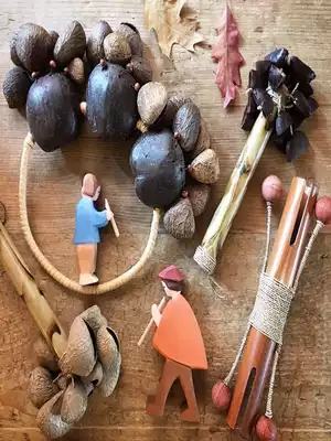 European imported children's adult wooden original ecological musical instrument toy xylophone sand hammer castanets percussion small musical instrument