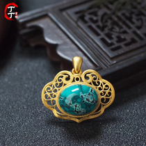  Natural raw mineral turquoise beads round beads single beads loose beads three-way Buddha head King Kong star moon Bodhi accessories