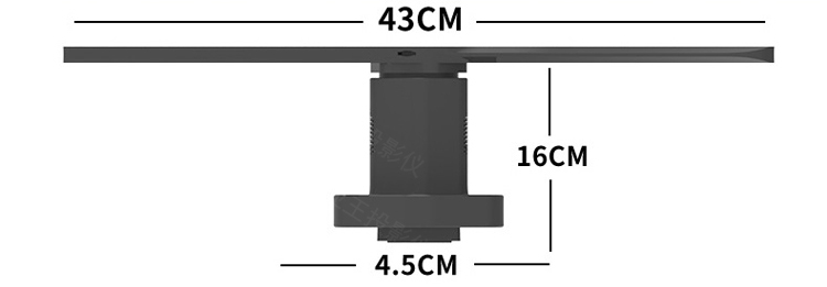 King 3d hologpson máy quảng cáo quạt âm thanh nổi mắt trần treo đèn LED quay ánh sáng quảng cáo để chơi đèn chiếu