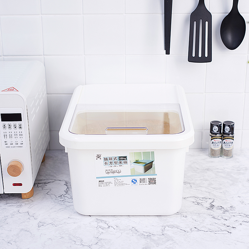 Kitchen multi-functional sealed rice bucket thickened flour bucket drawer rice box 20 catties with lid household rice storage box