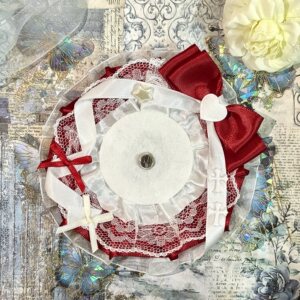 Lace Valley Beauty Badge Holder 58-75mm Ita Bag Decoration Material DIY Badge Finished Product Anime Peripheral Bowknot