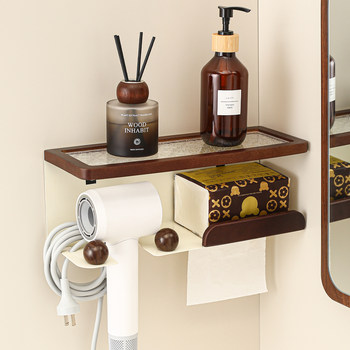 Hairdryer storage rack, the bathroom is clean and tidy!