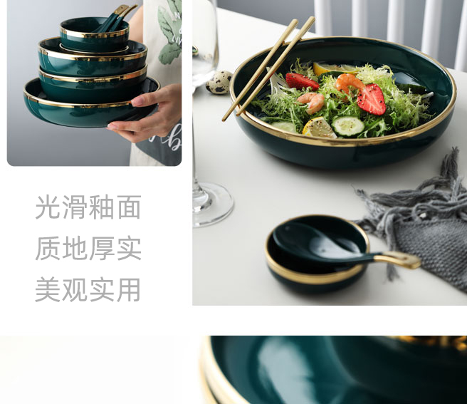Nordic ceramic bowl with malachite green up phnom penh single rice bowls to eat bowl soup dish plate combination