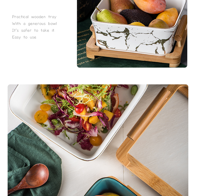 Large creative fruit salad bowl dessert bowl Nordic household ceramic bowl move nice bowl of soup bowl rainbow such use