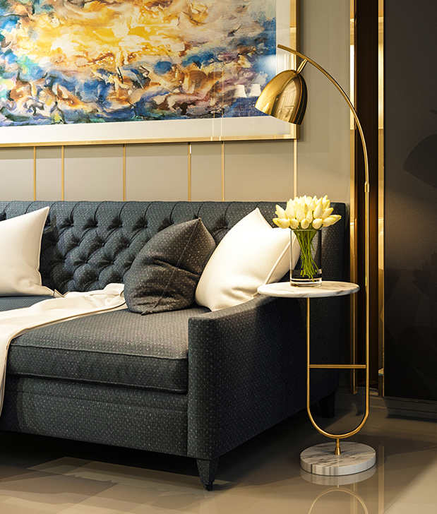 Nordic Floor Lamp Living Room Bedroom Modern Minimalist Sofa Bed Head Lamp Creative Book Room Light Lavish Tea Table Standing Table Lamp