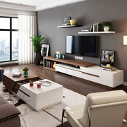 Bàn cà phê Bắc Âu tủ TV đặt căn hộ nhỏ phòng khách hiện đại tối giản sơn piano hoàn thiện lưu trữ đồ đạc - Bộ đồ nội thất