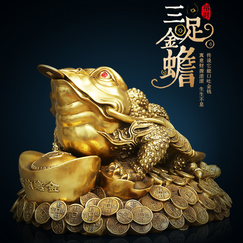 Golden Toad Function Fittings Pure copper living room TV cabinet Boguo shelf swing shop opening gifts