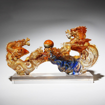 Moving gifts moving to new homes wishful furnishings living room wine cabinet decorations Double Dragon play beads ornaments