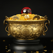 Opening gift ornaments Zhaocai cornucopia living room wine cabinet decorations Feng Shui porch ornaments cornucopia pure copper