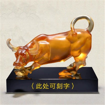 Huajie Niu Ornives Crafts Wangshi Niu Opening Gift Office Small Ornives Desk Decoration