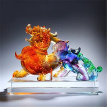 Opening gift decoration lucky glass brave ornaments pair home decoration living room decoration housewarming gift