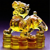Ancient glass decoration glass brave lucky enrichment home gifts housewarming gift living room cabinet decoration