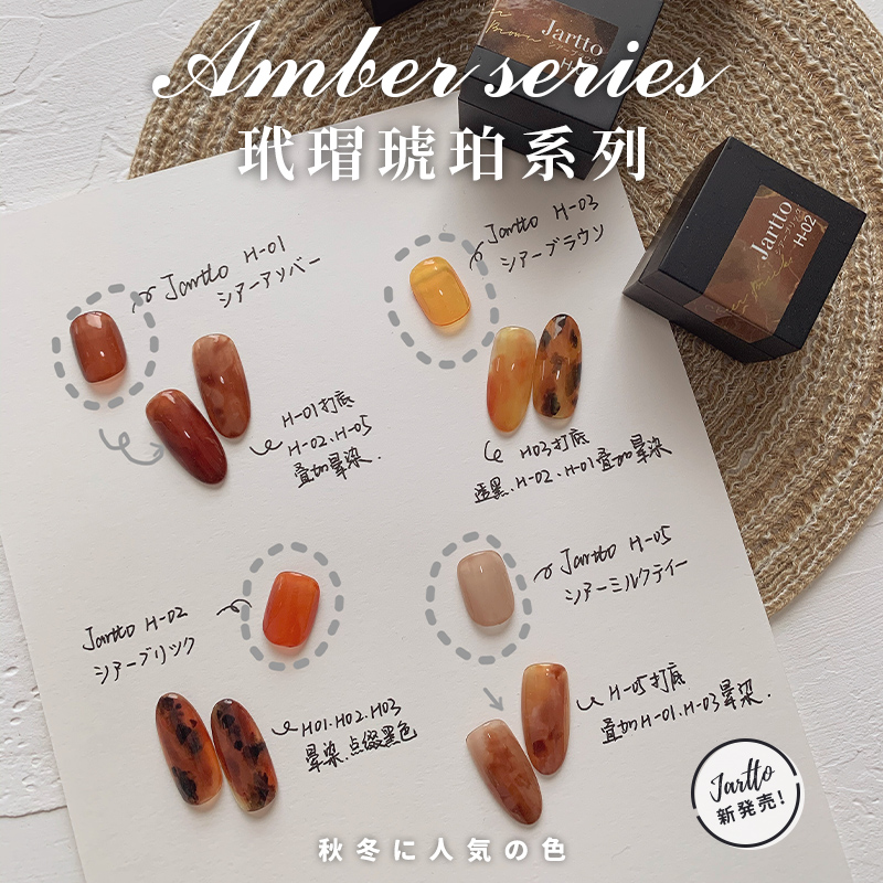 Amber Chia Oil Glue Glazed Small Sleeve Series High-end hawksbill Turtle Overt Milk Tea Burst Great Cherry Red Canned Day Style Phototherapy