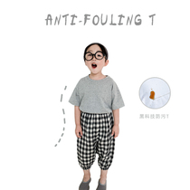 Young boy short sleeve T-shirt foreign air baby Summer clothes 2021 new children loose thin coat