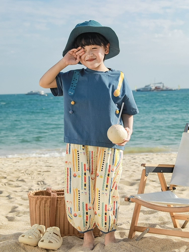 Летняя детская трехмерная футболка для мальчиков, фонарь, комплект