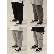 Young boy pants 2022 Spring new childrens pants Fashion foreign air baby Long pants Korean version casual pants wave