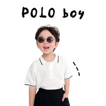Baby kid polo shirt short sleeve male baby thin loose top summer dress children Korean Foreign color T-shirt
