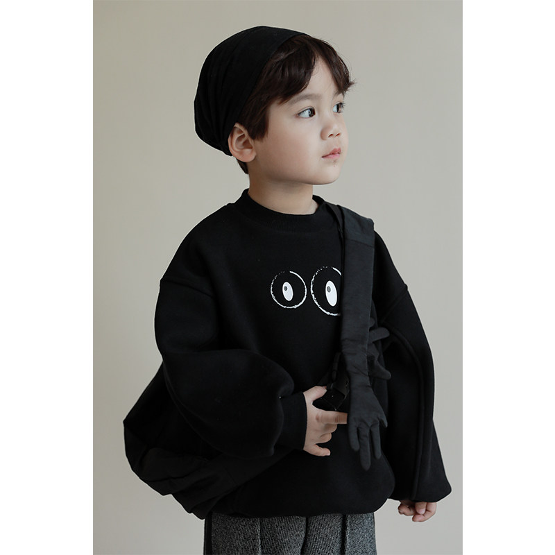 Young Yo-yo New Boy Plus Velvet Clothing Cartoon Foreign Pie Baby Beating Undershirt Winter Clothing Children Round Collar Blouses Warm And Thick