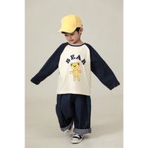 Young Yo-yo Boy New T-shirt Insert Shoulder Cuff Cute Printed Blouse Baby Foreign Air Beating Undershirt Loose Childrens Clothing