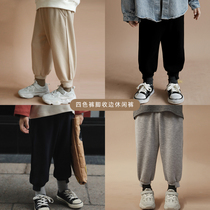 Young boy 2021 Spring and Autumn new pants children Korean foreign style sports trousers baby loose casual pants