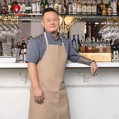 Chefworks Cotton Chef Base Restaurant Puilder Viceer Vision возле кухни Men Family Hotel Dergeon -устойчивый