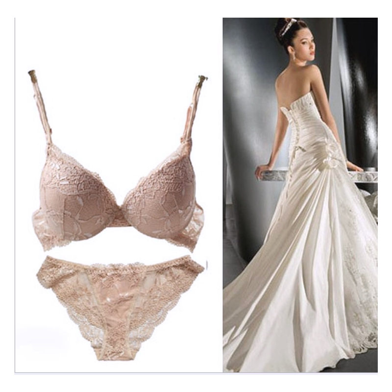 New products Diane Finn lingerie suit No marks Poly Lace Bra New Spice Slim sexy ladies lingerie