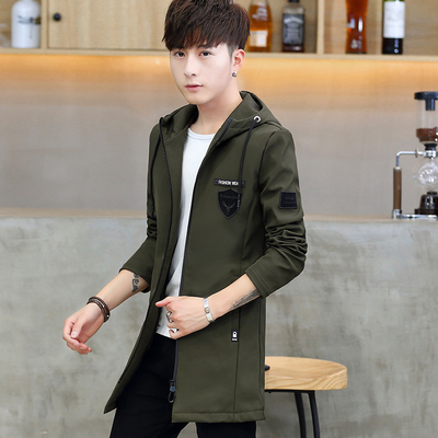 肯梵图正品春秋夹克衫男士中长款外套