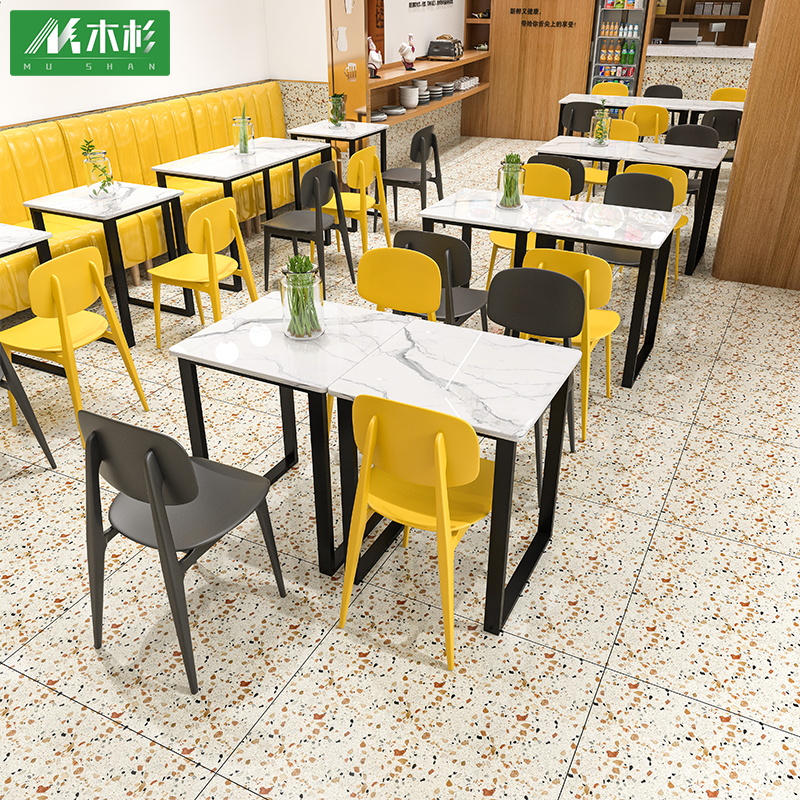 Hamburg shop table and chair combination Economy Net Red casual coffee milk tea snack chair card seat sofa