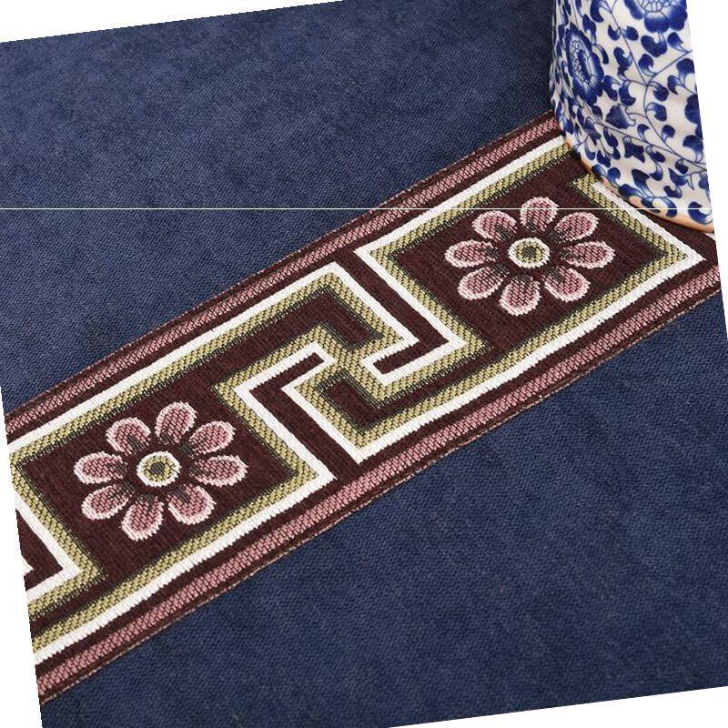 Eight-fairy table table cloth square home old style new Chinese tea table cloth art cotton hemp Zen Palaeoguaib Terrace