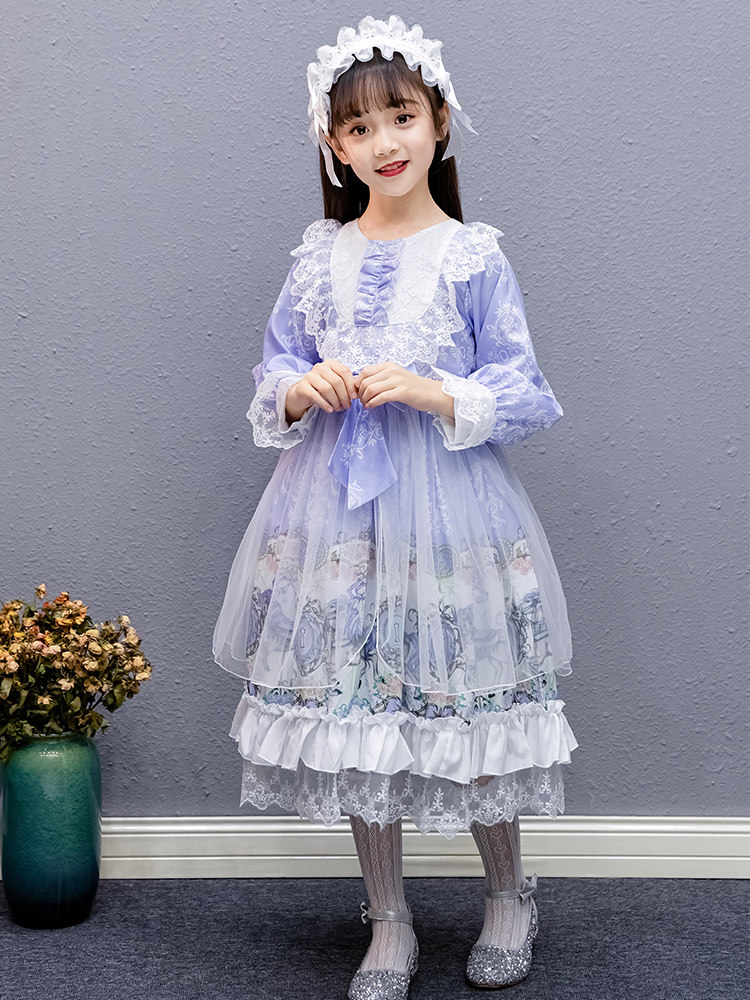 Children's dress Spring Lolita skirt 2021 Children's clothing Zhongda Tong Yangpai Princess skirt lolita skirt