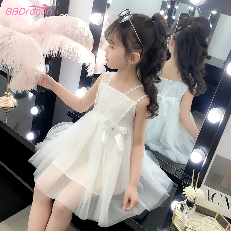 Girl sling dress Summer 2020 new summer dress Korean version of Super foreign school children little girl princess dress