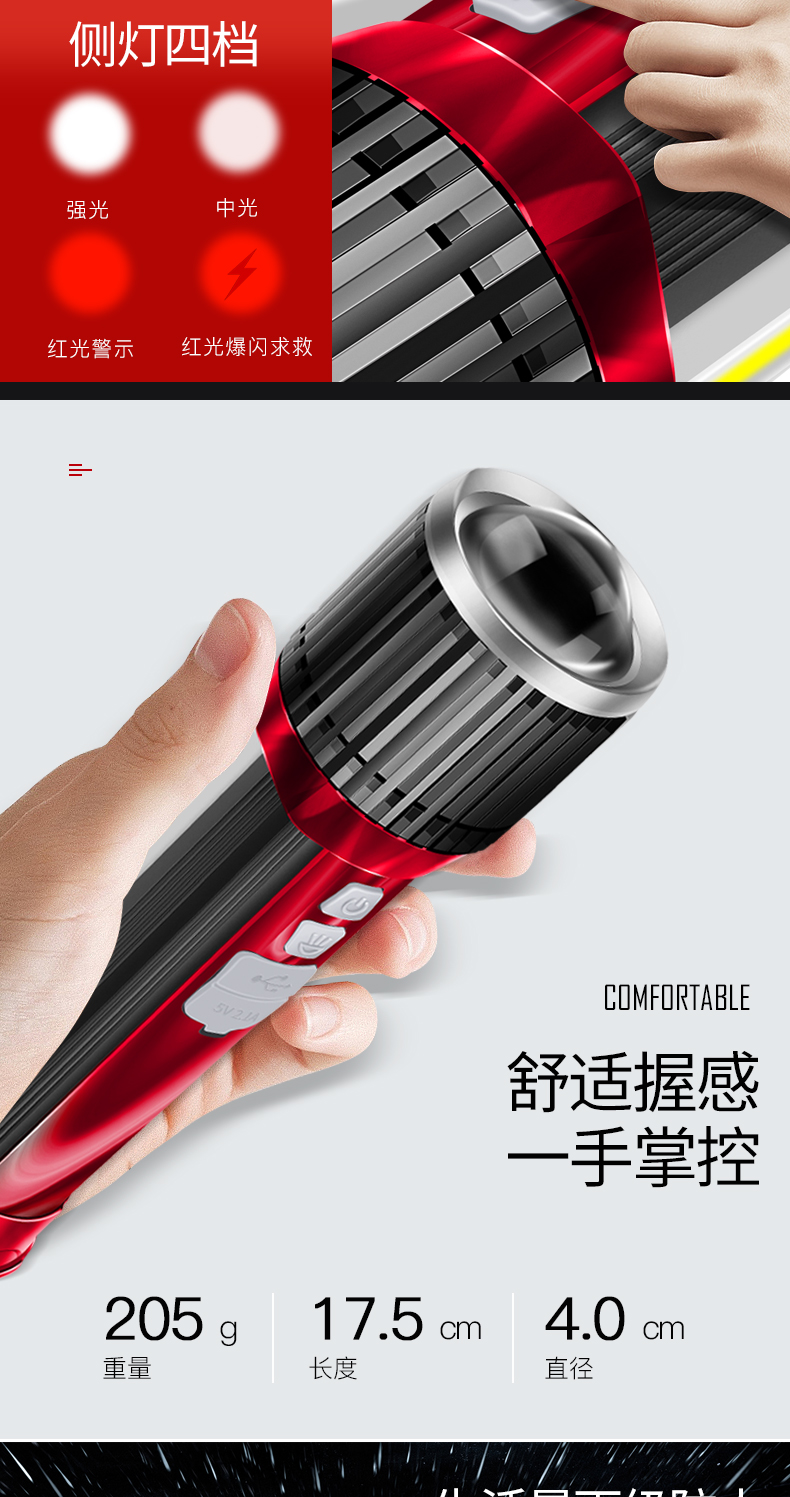 Lều đèn cắm trại ánh sáng đa chức năng có thể sạc kho báu led siêu sáng ngoài trời khẩn cấp chiếu sáng cắm trại ngoài trời đèn pin đi rừng
