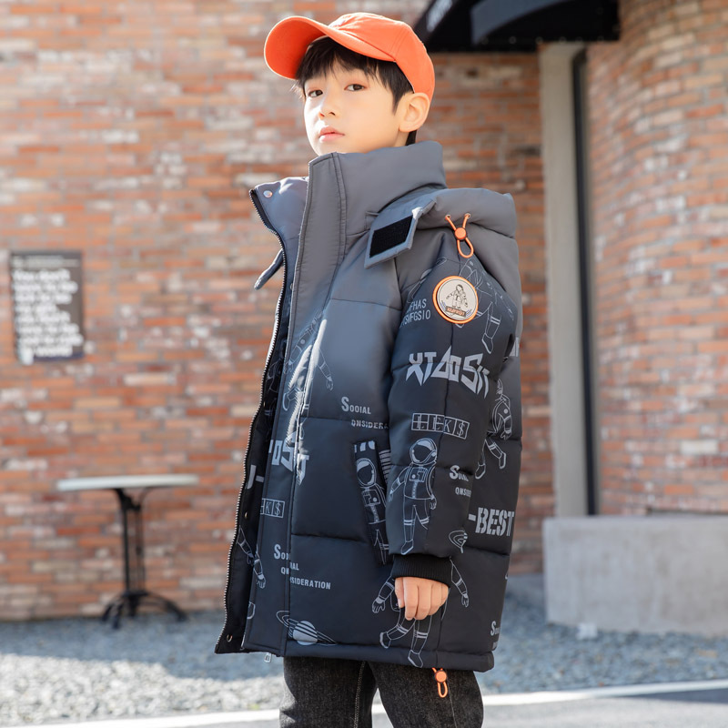 French Berydia Children's down Jacket for Boys 2026 Mid-Length Stylish Thickened Winter Coat for Older Children French Berydia Children's down Jacket for Boys 2026 Mid-Length Stylish Thickened Winter Coat for Older Children