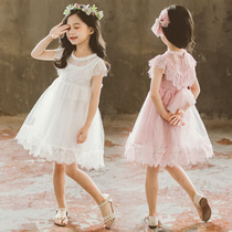 British next kiss girl girl dress 2022 Summer new foreign air mesh yarn dress child lace princess dress