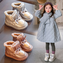 UK Next Kiss Girl Snowy Boots 2020 Winter New Gush Children Foreign Air Warm Korean Version Cotton Boots