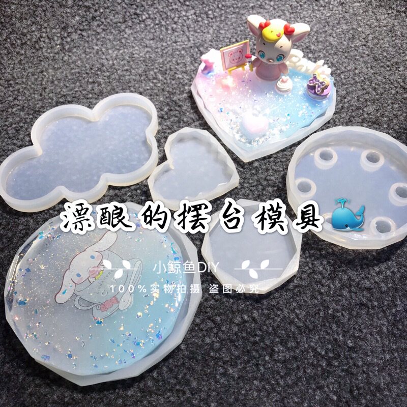 Small whale diy mirror cloud ball baseball mould mirror love diamond shaped decoration mold