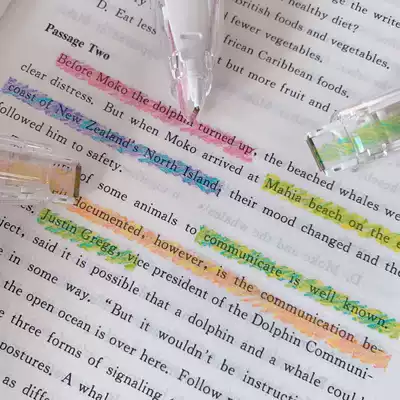 Japanese Stationery Awards Prussian PLUS crayon fluorescent decoration with creative stationery cute lace decorative pen diary hand account note special marker pen press type color correction tape