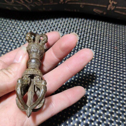 Ancient Play Imitation Brass Diamond Pestle to handle the play handlebar piece Bronze Sculpture Bronze Sculpture Collection of Ancient Copper Miscellaneous Collections-Taobao