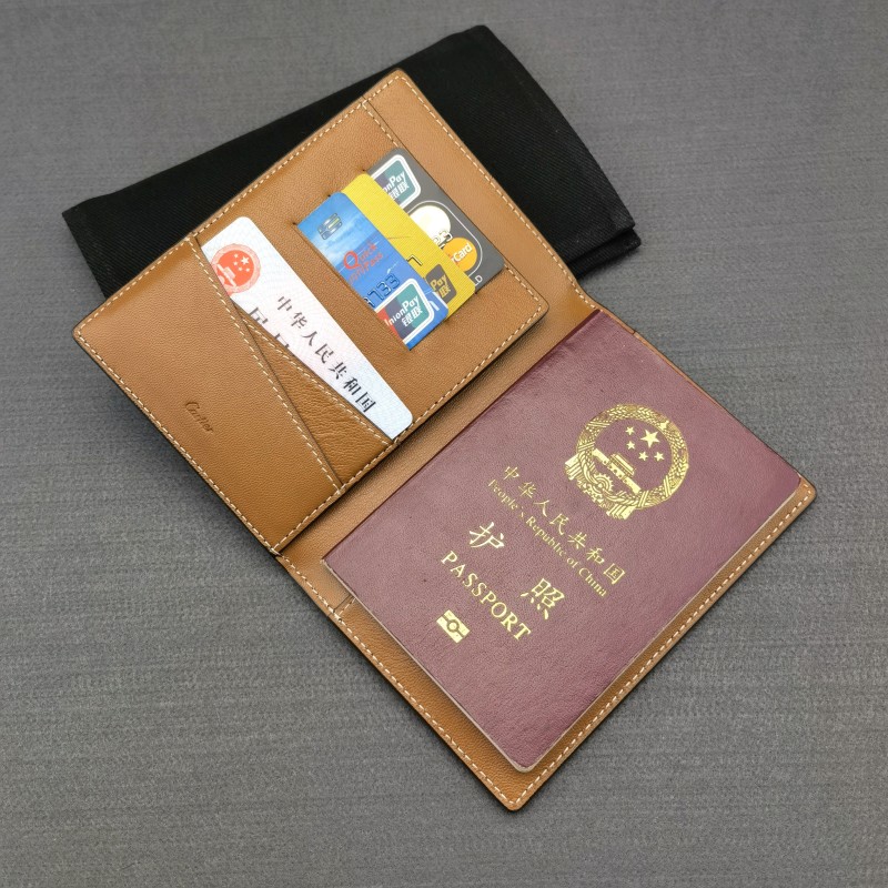 Take the world leather passport bag high-end European jewelry brand sheepskin card bag passport holder ticket bag document bag